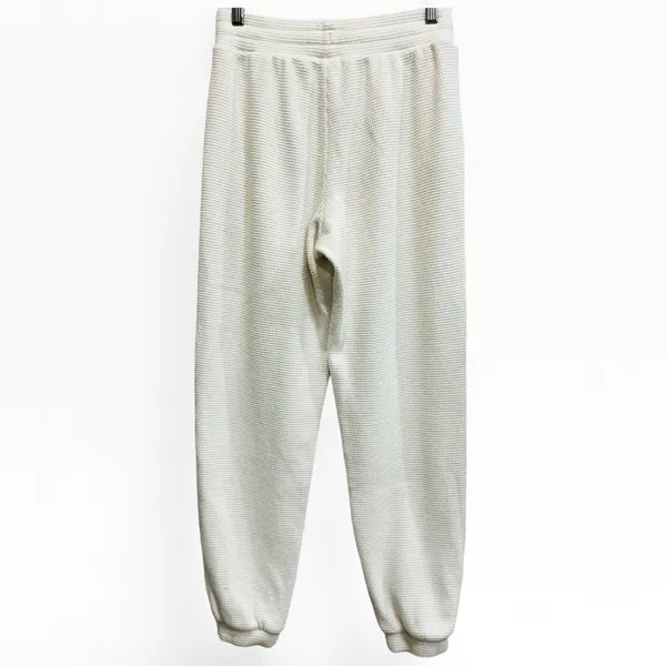 Alo Yoga Muse Sweatpants Bone Ivory Ribbed Waffle‎ Knit Joggers Womens XS - Image 5