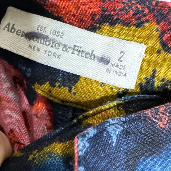 Abercrombie And Fitch Pants Womens 2 Wide‎ Leg Floral Lightweight Comfort CP24 - Image 5