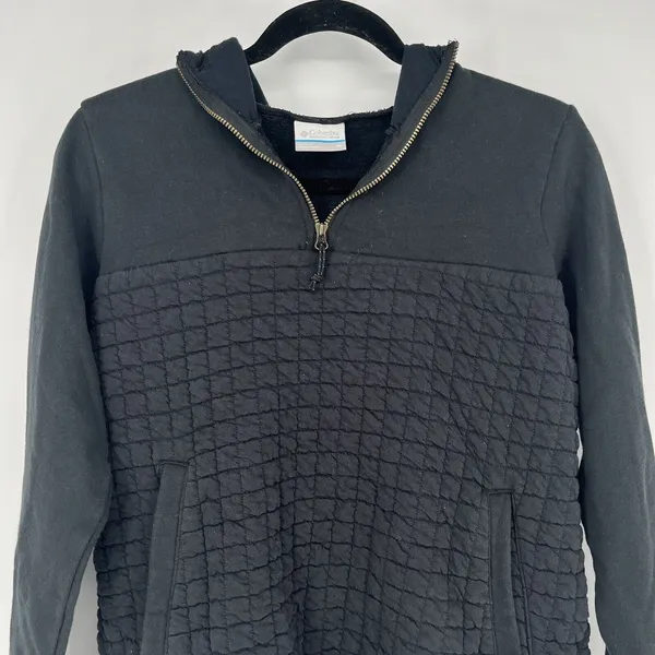 Columbia Sunday Summit Pullover Womens Medium Black Hooded 1/4 Zip Jacket - Image 6