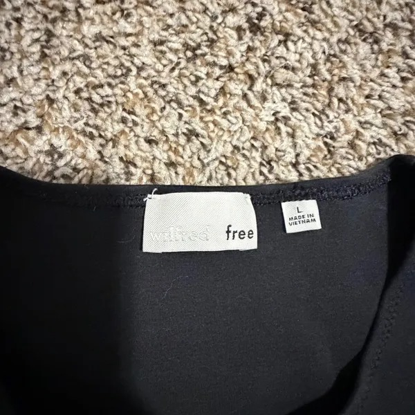 Wilfred Free Aritzia Black Open Back Short Sleeve Bodysuit Large HYP7-1987-17 - Image 3