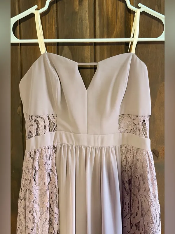 BCBGeneration light lavender Lace-Panel Maxi Dress in Pale Blush - Image 2