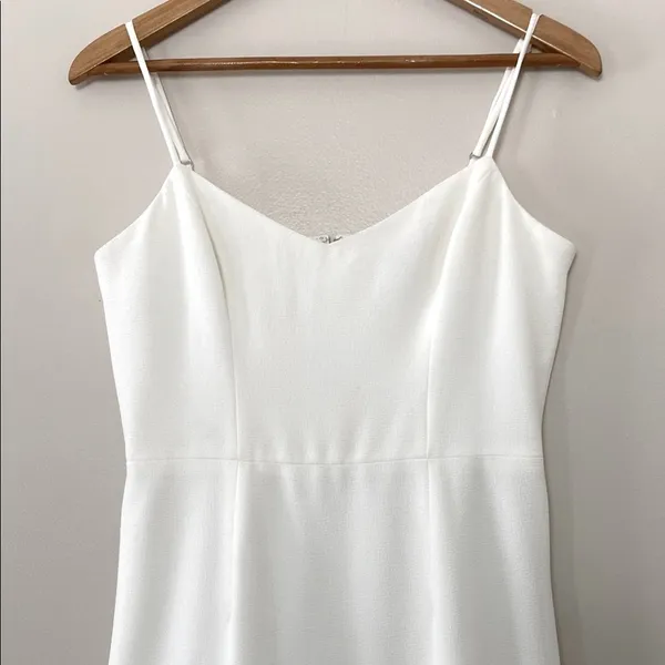 Dress The Population Mira Dress Ruffled‎ Hem Ivory Size M - Image 4
