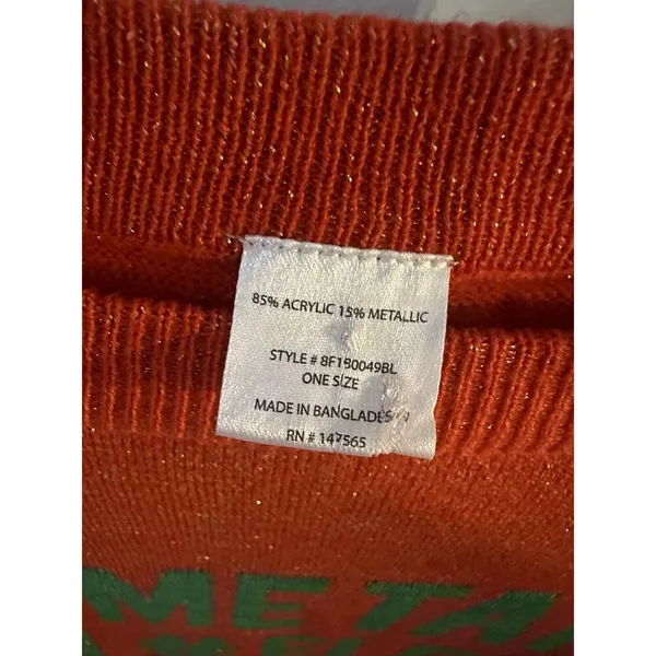 HOLIDAY UGLY Christmas SWEATER Let Me Take An #Elfie Women’s Size Large Shimmer - Image 3