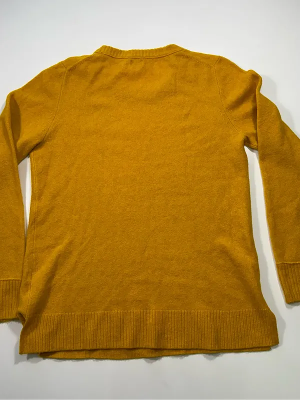 J. Crew Wool Blend Women's Scoop Neck Sweater in Marigold Size Medium - Image 9