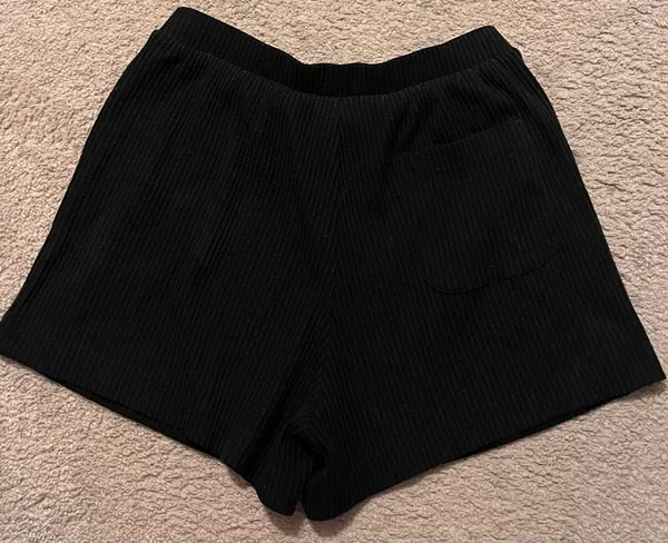 Alo ~ Ribbed Shorts Black - Image 4