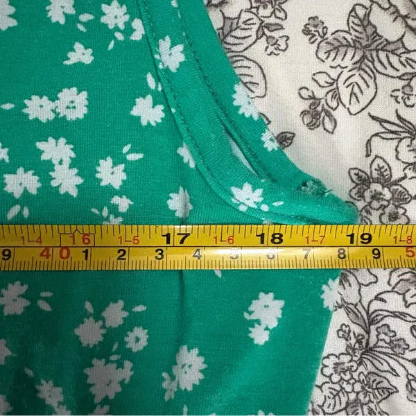 Nina Leonard Green Floral Maxi Skirt‎ Size Medium EUC - Image 4