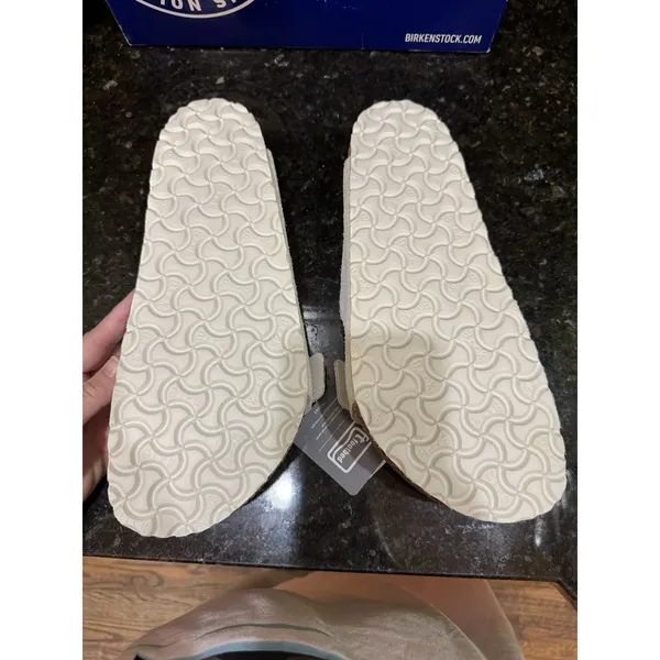 BIRKENSTOCK ARIZONA BS SOFT FOOTBED Modern SUEDE ANTIQUE WHITE Size 10 Men's - Image 6
