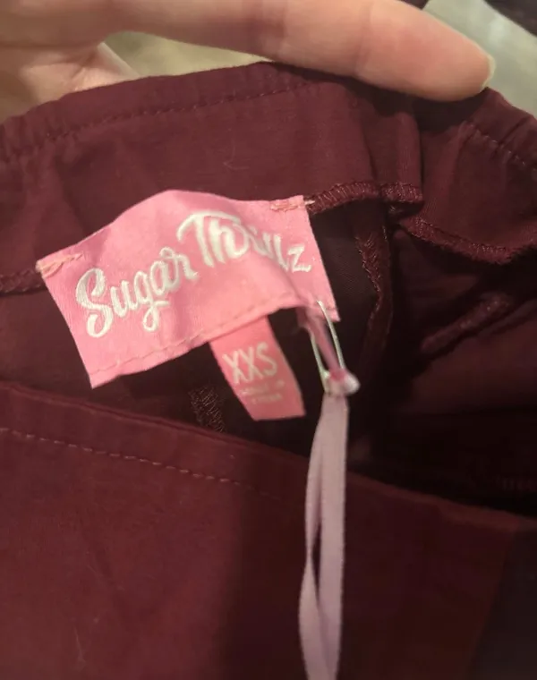 Dolls Kill sugar thrillz maroon mini dress - Image 4