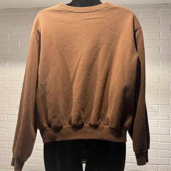 Hollister Los Angeles Brown Graphic Sweatshirt Crewneck Pullover Top - S - Image 3