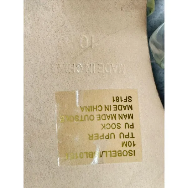 Steve Madden Isobell Clear Strap Block‎ Heel Sandals Cream Wood Heel 10M - Image 7