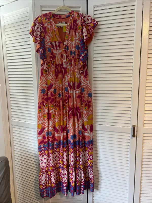 Anthropologie Maeve Multicolor Floral Maxi Dress - Image 5