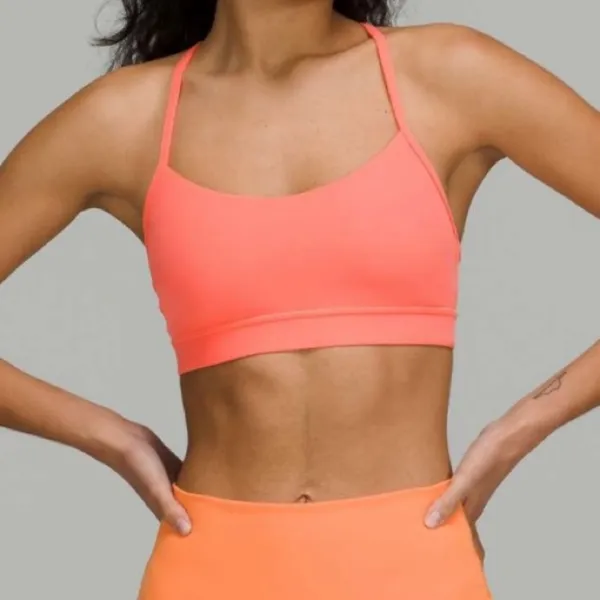 Lululemon Raspberry Cream Flow Y Bra - Image 2