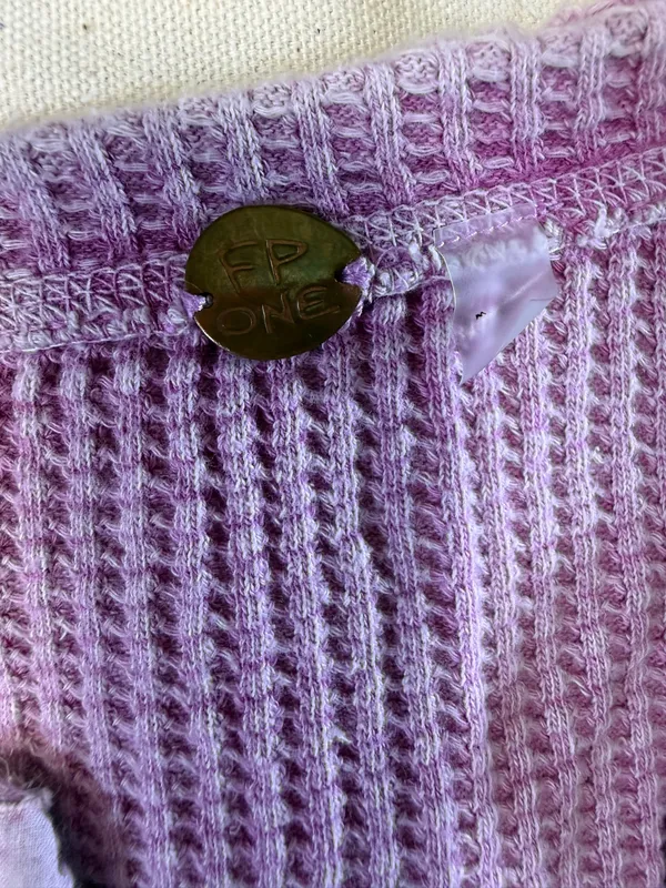 Free People One Waffle Knit Henley Of The Girls Top Pink Small - Image 4