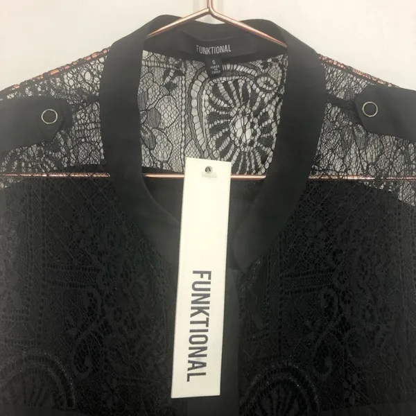 Revolve Funktional black lace cut out cocktail dress size Small - Image 6