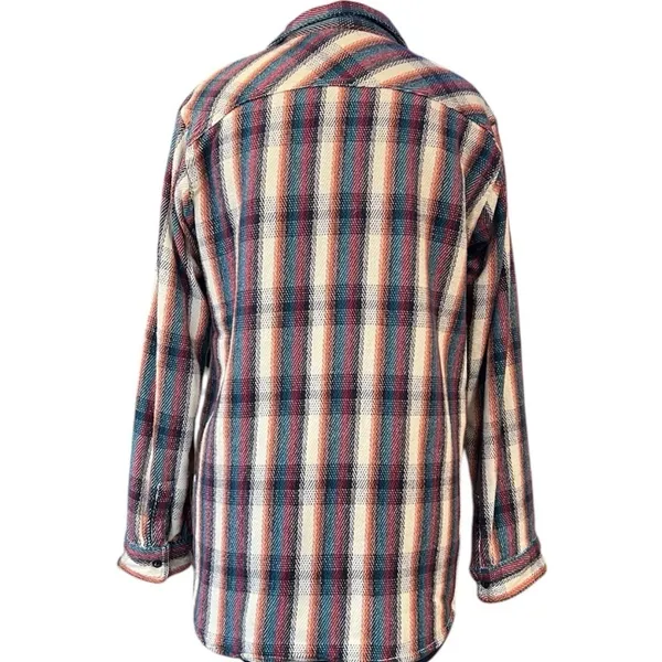 Burton Grace Sherpa Plaid Flannel Shirt Jacket Fleece Lined Shacket Size S - Image 5