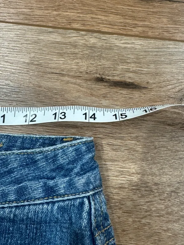 MUDD Vintage 2000s Y2k Faded Low-rise 100% Cotton Denim Mini Skirt | Size 28” - Image 4