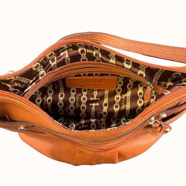 Tignanello Women's Orange Leather Purse/Shoulder Bag SKU 5291 - Image 5