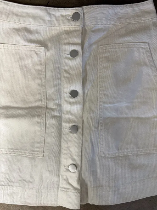 Francesca's Miami White Denim Mini Skirt - Image 2