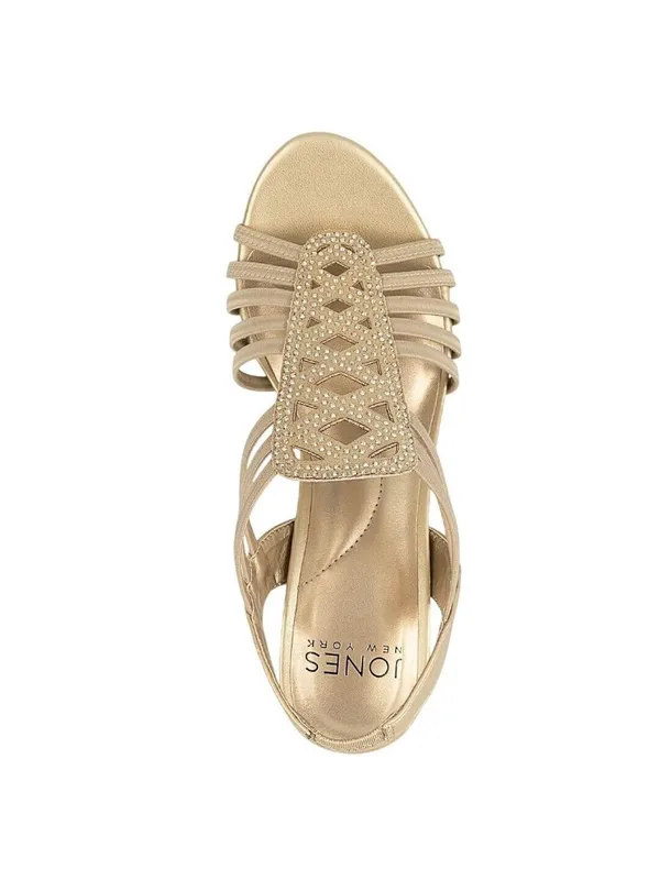 NWT Jones New York Strappy Slingback Dress Sandals JNY-DANELY Soft Gold 9M - Image 4