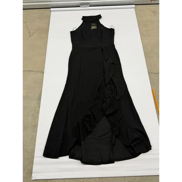 Woosea Womens Black High Neck Ruffle High Low Hem Sleeveless Maxi Dress size XL - Image 2