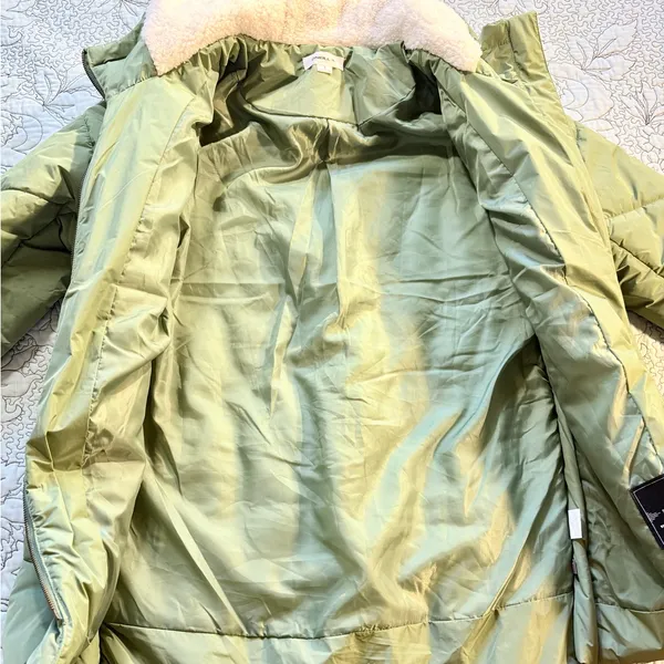 O’Neill Cheyenne Hooded Puffer Jacket Vineyard Green Women’s Size Small💚 - Image 10