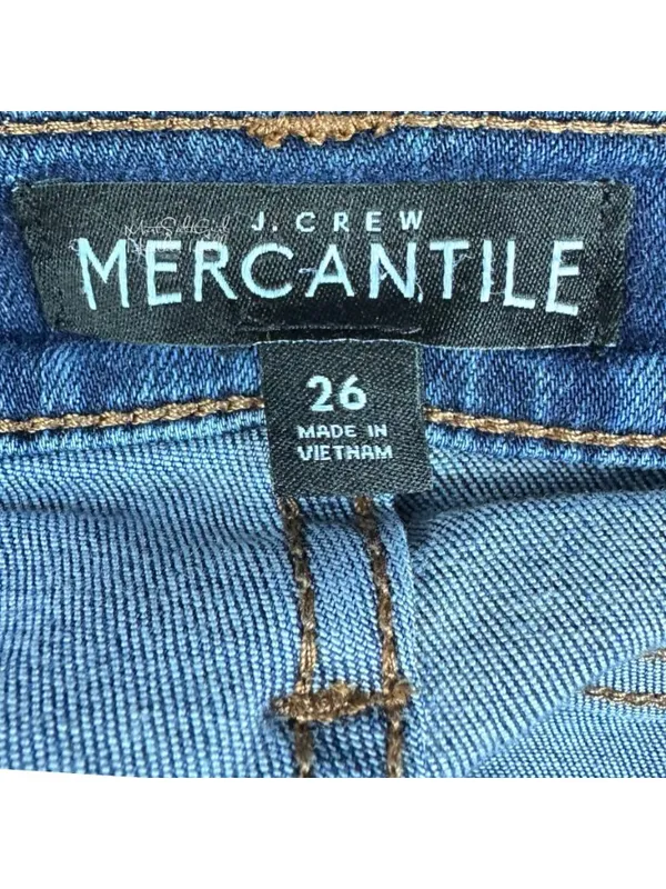 J. Crew Mercantile Button Fly Dark Wash Skinny Fit Denim Jeans Size 26 - Image 5