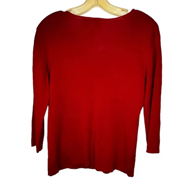 Vintage Joseph‎ A Red Beaded Sweater - Image 3