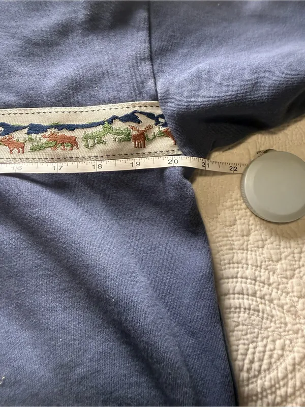Parks Project Blue Quarter Zip Pullover Wildlife Embroidered Sweatshirt S - Image 4