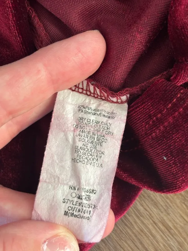Windsor Burgundy Velvet Dress - Size Medium - Image 5