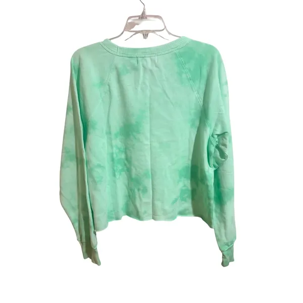 Wildfox Distressed Tie Dye Sweatshirt Womens L Mint Green NWT - Image 3