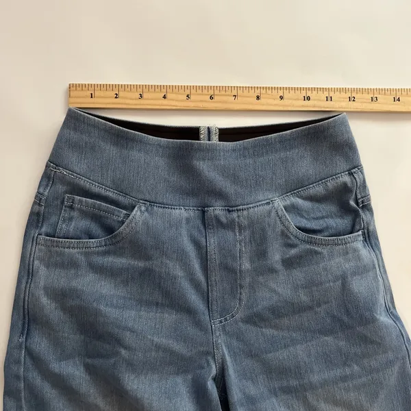 Halara Flex High Waisted Pockets Baggy Wide Leg Washed Casual Jeans XS Reg - Image 6