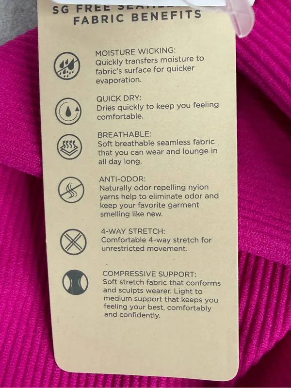 Spiritual Gangster Love Sculpt 7/8 Leggings XS S Magenta Ribbed NWT - Image 7