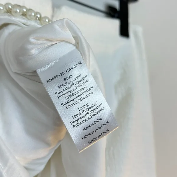Anthropologie Hutch Adley Pearl-Trimmed Tweed Bridal Set in White - Image 10