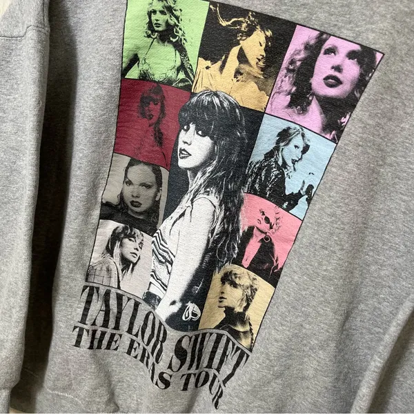 Taylor Swift‎ Eras Tour Grey Crewneck Sweatshirt Top SOLD OUT Medium Swifty - Image 3