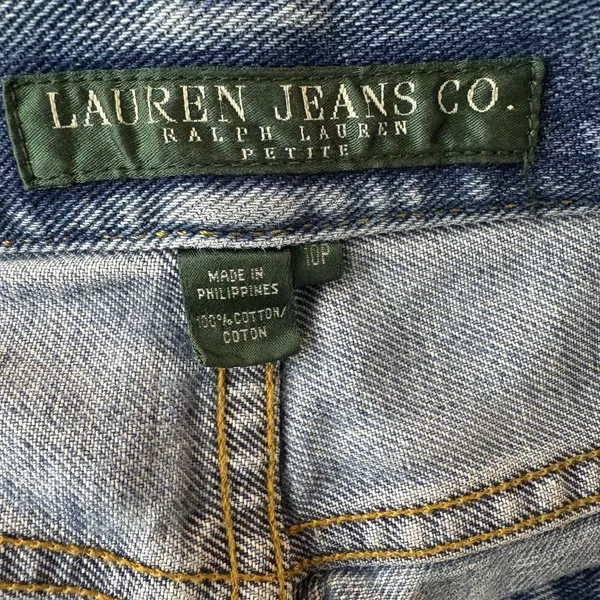 Lauren Jean Co Petite Straight Leg Blue Jeans Size 10P Womens 100 % cotton - Image 4