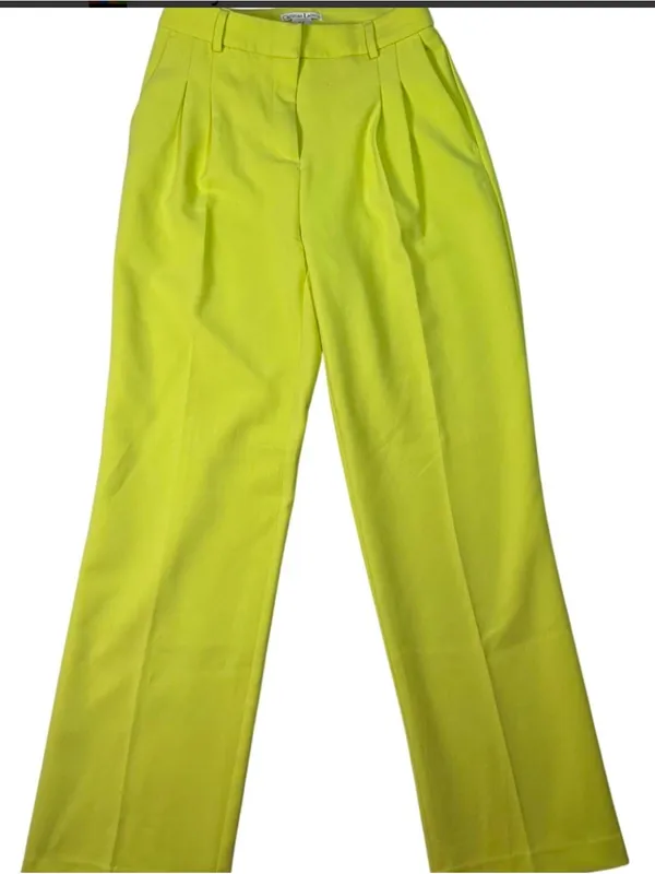 Christian Lacroix Lime-Chartreuse Wide-Leg Trousers - Image 2