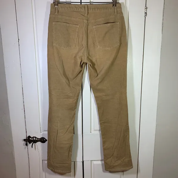 Talbots‎ Heritage Tan Corduroy Straight Leg Pants Womens 8 Khaki Stretch Cotton - Image 2
