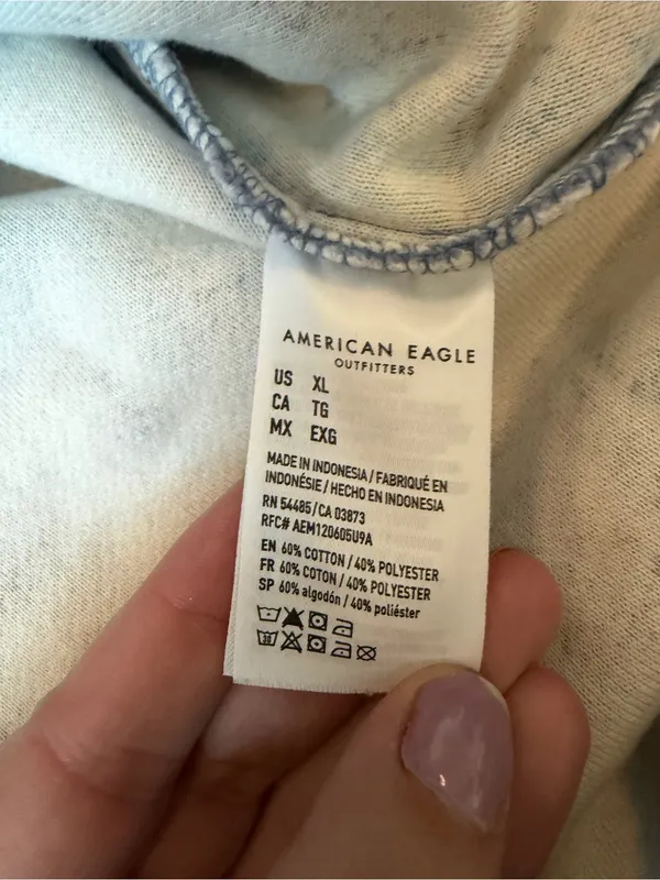 American Eagle XL Oversized Blue Plaid Shacket 28” Long - Image 4