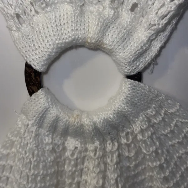 Long Sleeve Crochet Knit Cutout Beach Cover Up Dress Beach Resort Vacation - Image 3