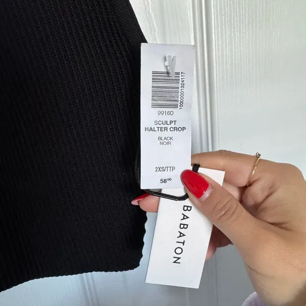 NWT Aritzia babaton sculpt knit halter crop - Image 3