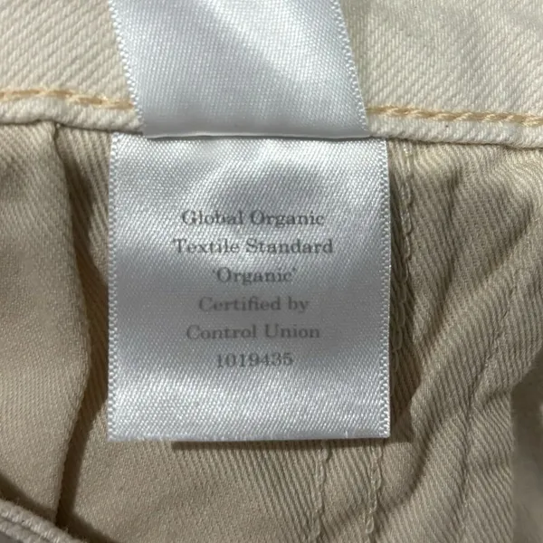 Everlane Cream Off-White Curvy Cheeky Organic‎ Jeans Denim Women's Size 35 Crop - Image 6