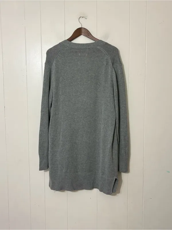 UGG Lauren Cardigan Womens L Gray Longline Open Front Cozy Sweater - Image 10
