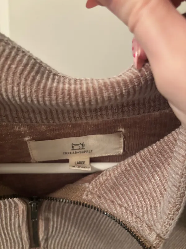 Sierra Quarter Zip Brown Size L - Image 2