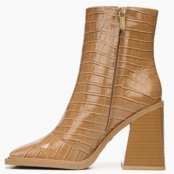 Circus by Sam Edelman Layla Bootie in Caramel Alligator Patent Leather Size 8.5 - Image 2