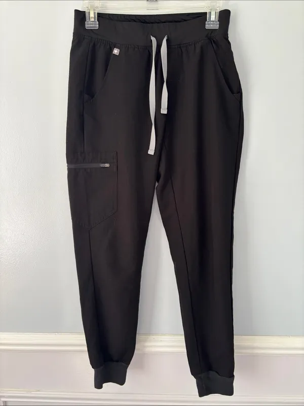 FIGS Zamora Jogger Scrub Pants Black Technical Collection XS Healthcare Nurse - Image 2