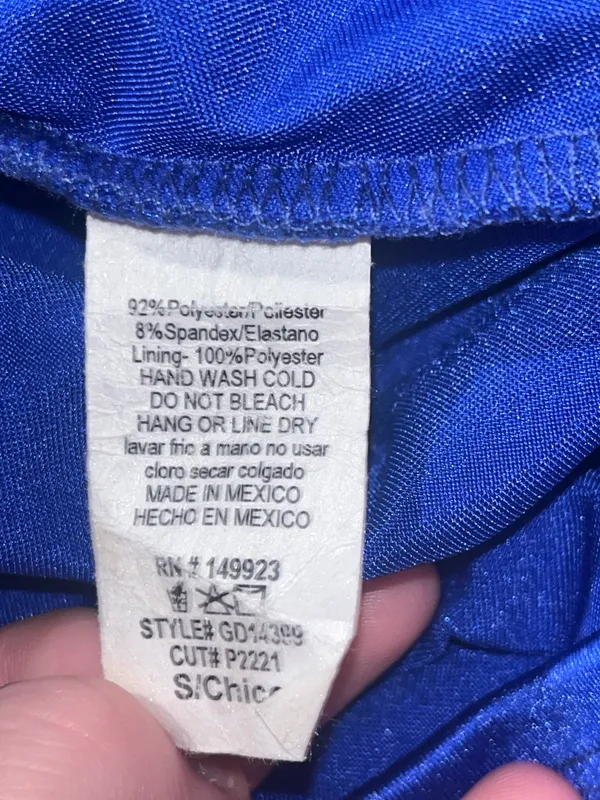 Blue Windsor Silk Dress - Image 6