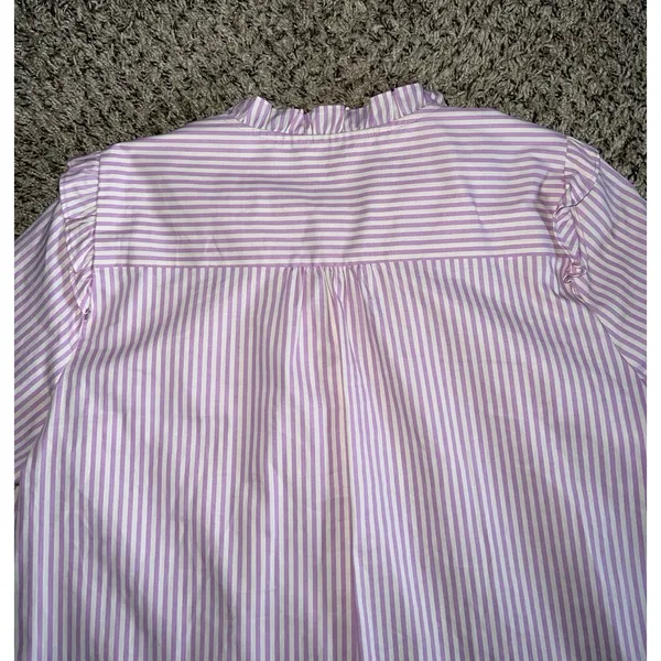 NWT LC‎ Lauren Conrad purple/white stripped 3/4 sleeve blouse size medium - Image 11