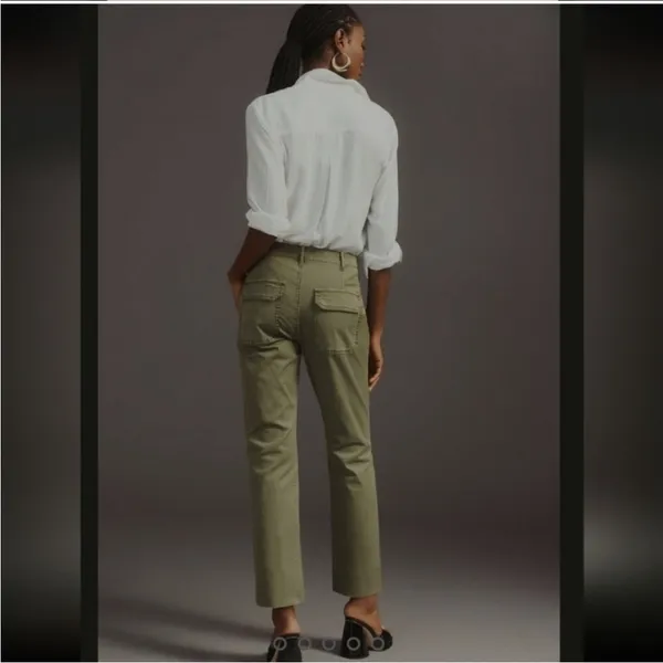 Anthropologie Pilcro Utility Slim Straight Leg Pants olive Green 32 - Image 2