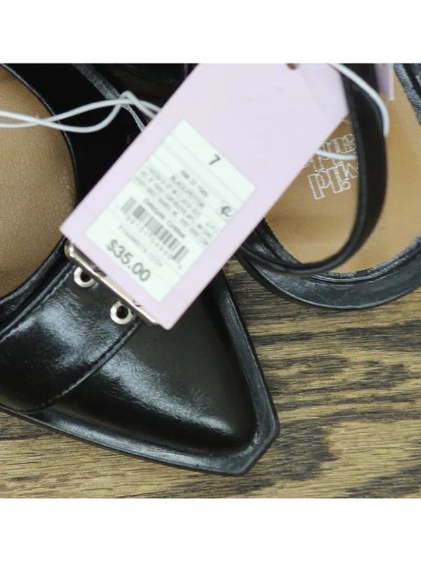 Wild Fable Womens Peyton Double Buckle Slingback Flats 90511436 Black 7M - Image 7