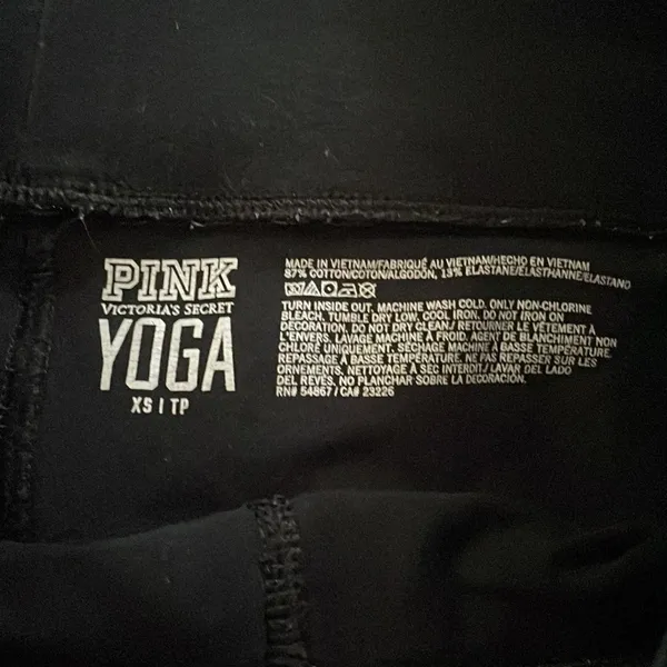 VS Pink Black Yoga Pants - Image 3